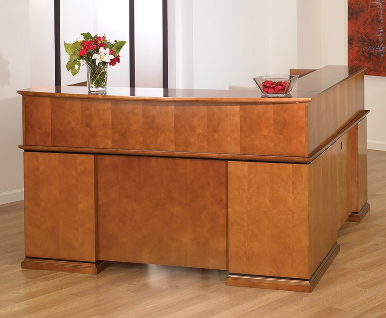 New Ofd Madison Series 72 X90 L Shape Satin Cherry Wood Veneer